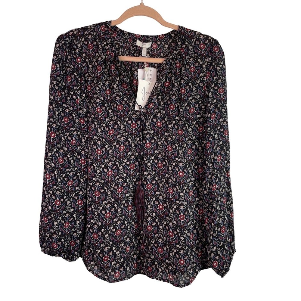 Joie Calla B Tassel Tie Silk Blouse Top Floral Size S Stitch Fix New
